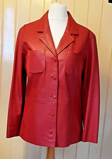 Liz Claiborne- Ladies Woman's Red Leather Jacket - 12