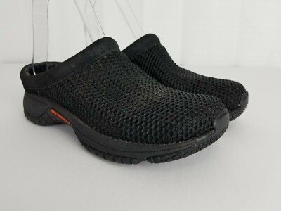 Merrell Womens Encore Breeze Mules Black 6.5 Slip On J66414 Ortholite Q Form