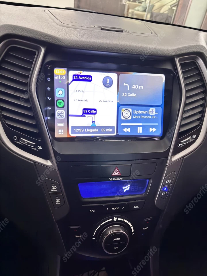 Carplay Car Radio GPS Stereo Navi SWC For Hyundai Santa Fe Sport Ix45 2013-2018 - Image 3 of 4
