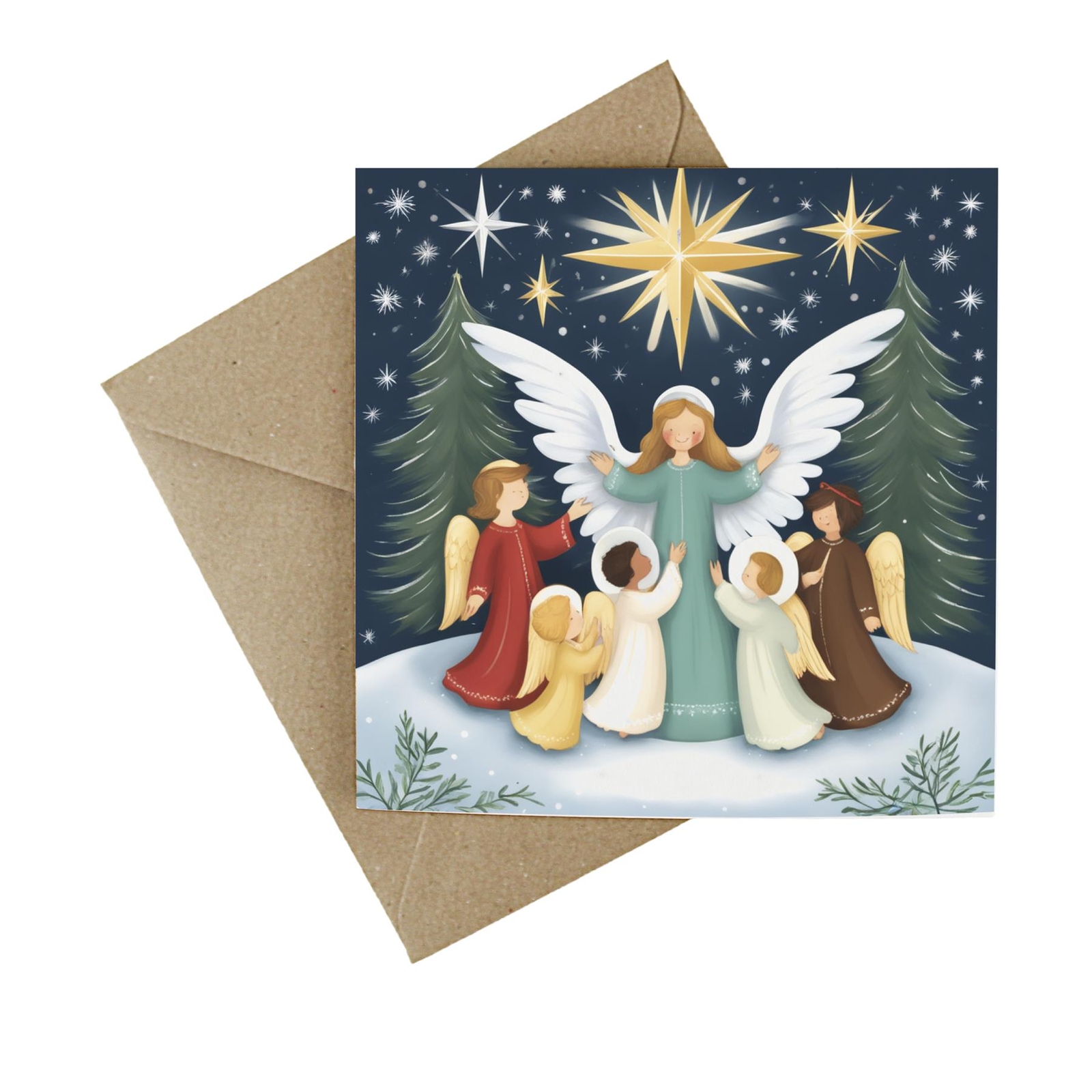 North Star Angel Card - Plantable Wildflower Seeded Christmas Card