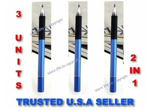 3x Stylus stylo 2 en 1 Fine pointe & Astuce de Mesh pour la tablette d'écran tactile PC smartphone