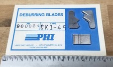 PHI Deburring Blades 900034-045 (CK-1 Set, 45°, Carbide, 1/16″) PHI-Tulip (NEW)