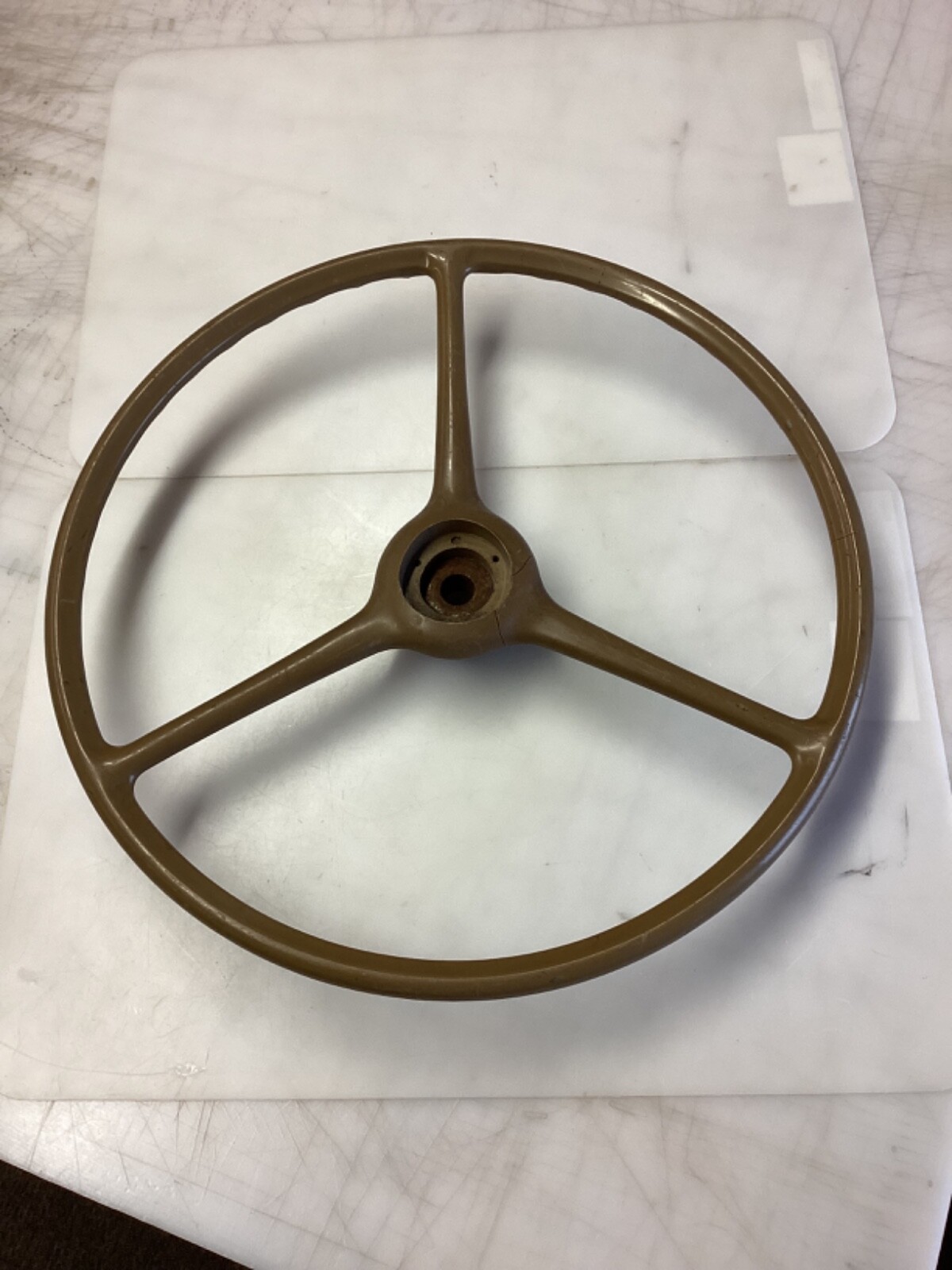 1940's 1950's Mack Truck steering wheel ,beige, models , L, E , H , W