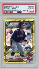 2021 Bowman Chrome Prospects Sapphire Yellow /50 Gabriel Arias #BCP-89 PSA 10