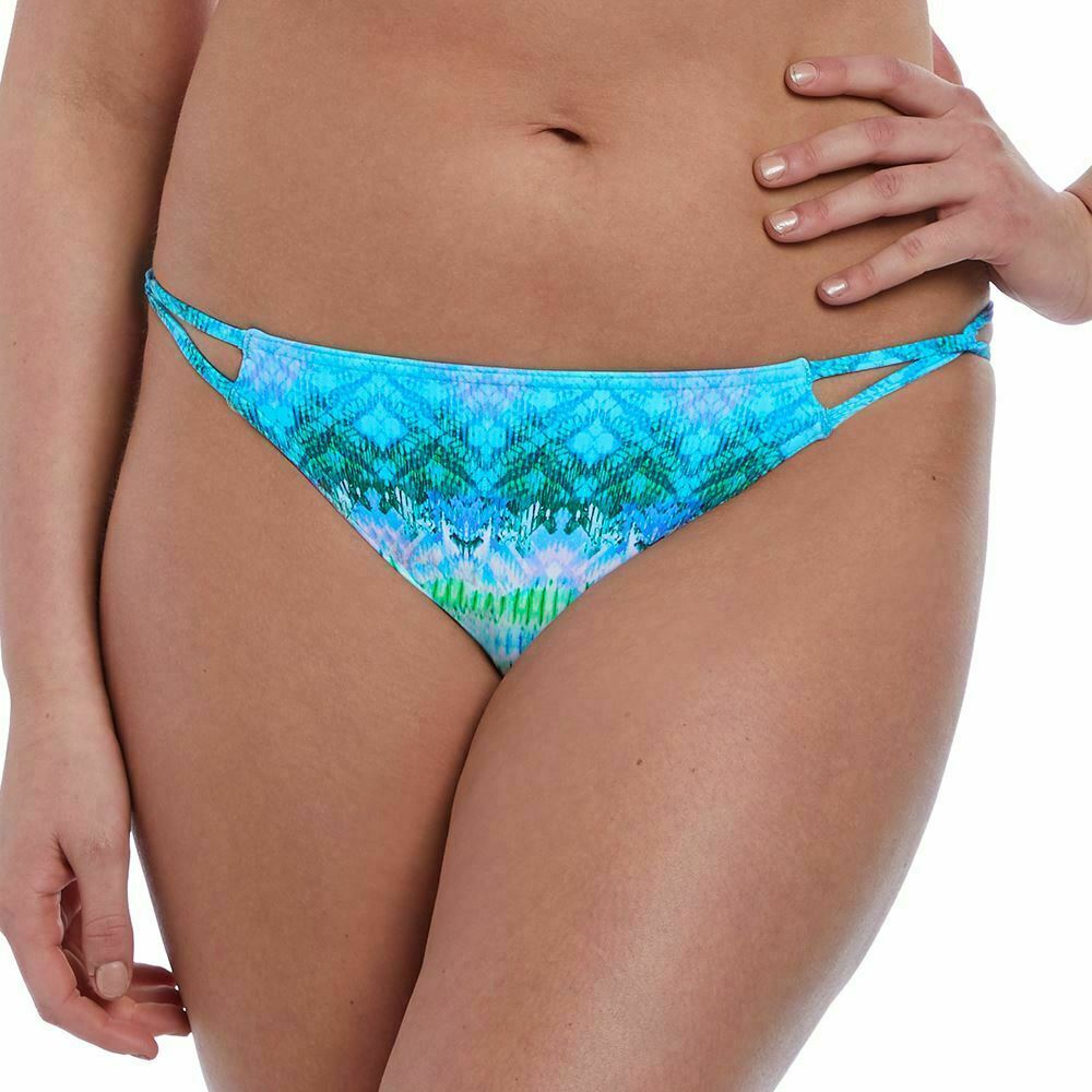 Freya Seascape Bikini Brief Blue Lagoon  Size XL 16 18 Low Rise Tanga Swim 5873