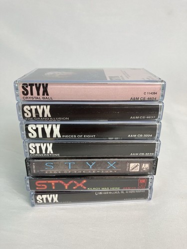 Cassette Tape Lot 7 STYX Paradise Cornerstone Illusion Crystal Eight Kilroy Edge - Picture 6 of 21