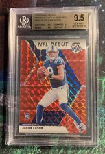 2020 Panini Mosaic Choice Fusion Red Jacob Eason /80 BGS 9.5