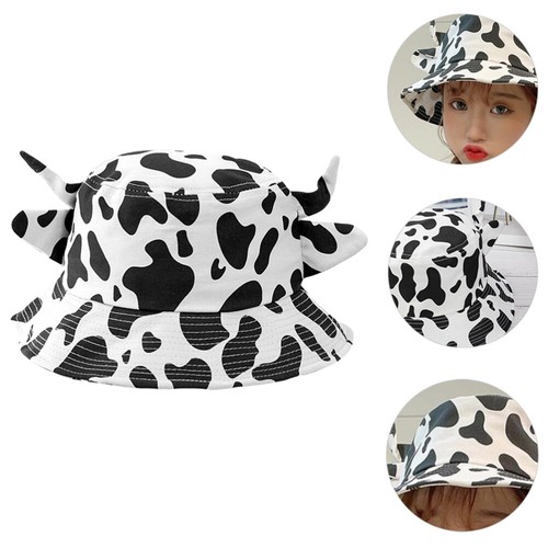 Chapeau Bob Imprimé Vache – Bob Réversible Mignon UV50+ Pour Plage, Rando, Pêche Femme Homme