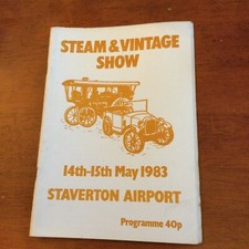 SOUVENIR PROGRAMME STEAM AND VINTAGE SHOW STAVERTON AIRPORT  MAY 1993