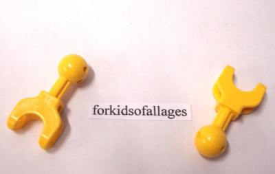 LEGO Hero Factory 90611 Arm Leg Ball Joint on Axle Short (Yellow) x2