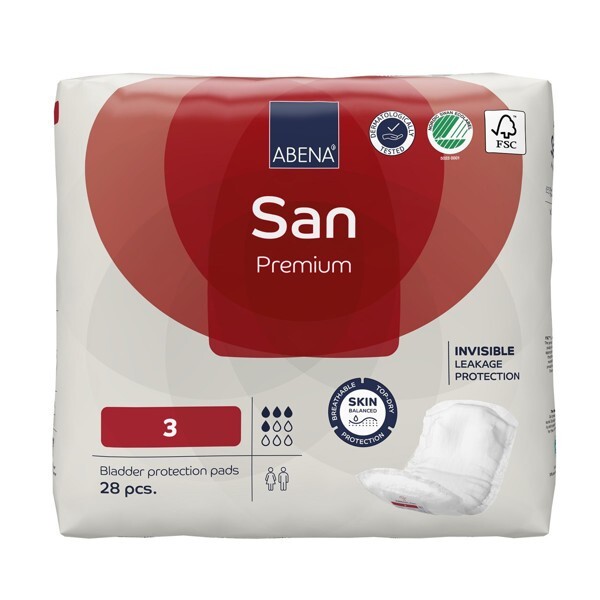 Abena San Mens Womens Premium Incontinence Pads Bladder Protect 28 Units 1 Pack