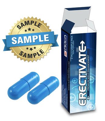 Erectivate (2) Two Pill Sample Premium Male Uplift Uprise Stamina Full Hard On