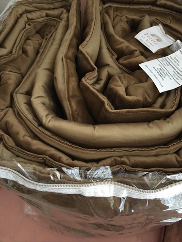 FRETTE AT HOME 2pc REALMONTE CARMEL VELVET KING COVERLET QUILT NIP $2300 - Picture 10 of 12