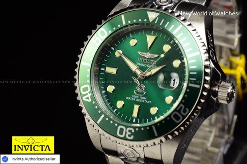 Invicta GRAND Diver Automatic NH35A Green Dial DUAL 47mm Men's Watch 45811 - Picture 12 of 13