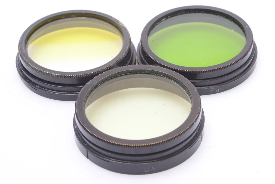 ✅ LEICA, LEITZ A36, 36MM PUSH-ON UV ‘, YELLOW GRADUATED & GREEN FILTER NO CLAMP - Image 2 of 3