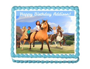 Spirit Riding Free Edible Image Birthday Cake Topper Decoration Ebay