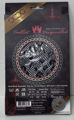 CCDC Queen Size Leopard Pattern Fishnet Pantyhose Style CFP2075Q - Picture 2 of 10