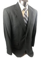 Jos A Bank Suite Blazer Mens Size 42.L Sport Coat 2 Button Charcoal Gray Wool