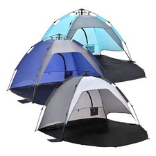 pro.tec Strandmuschel Strandzelt Outdoor Pop Up Zelt Halboffen Camping Tasche