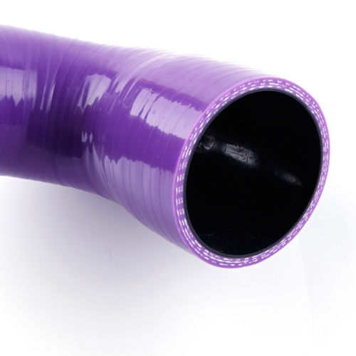 Purple 2" to 2.25" 51- 57mm 90 Degree Reducer Intercooler Silicone Coupler Hose - Picture 2 of 3