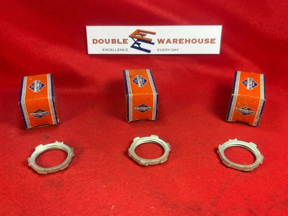 LOTE DE TRES (3) tuerca de seguridad codo de escape Briggs & Stratton 91242 OEM nuevo de lote Foto 2 de 2