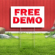 Free Demo Coroplast Sign Plastic Indoor Outdoor Yard Sign FREE SHIPPING