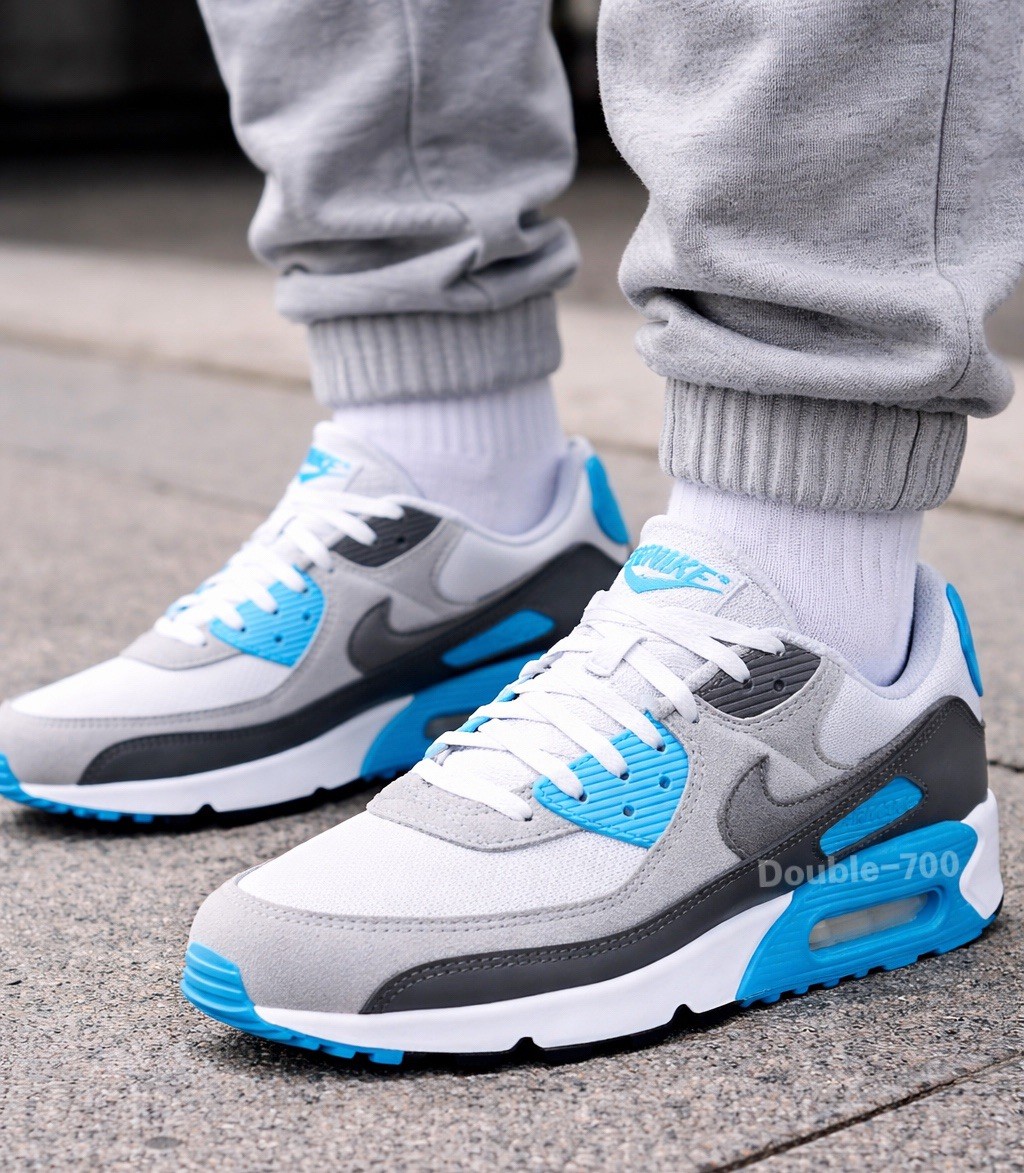 Nike Air Max 90 Platinum Tint Iron Grey Blue DM0029-019 Men's Size