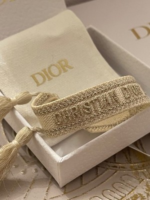 Original Christian Dior J'Adior Cotton Bracelet  Gold glitzernd mit Rechnung 