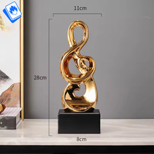 🏛 Moderne Deko Figur Musiknote 28cm Gold C ✨ Sammler Ornament