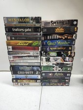 Lot of 30 In Box PC Computer Games Various Titles mix of New Sealed and Open Box