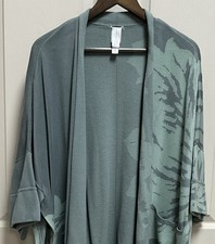 MARLA WYNNE Duster Kimono Open Cardigan Size Large 62  Chest x 29  Long Pockets
