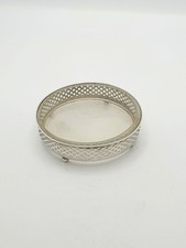 Lovely American Sterling Silver Pierced Butter Dish with Glass Liner, circa 1920