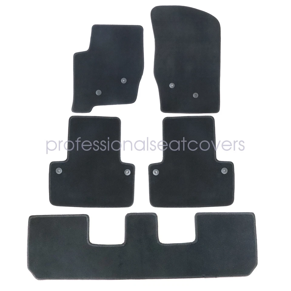 Alfombrillas delanteras y traseras alfombra impermeable terciopelo negro para Volvo XC90 2003-2014 Foto 4 de 4