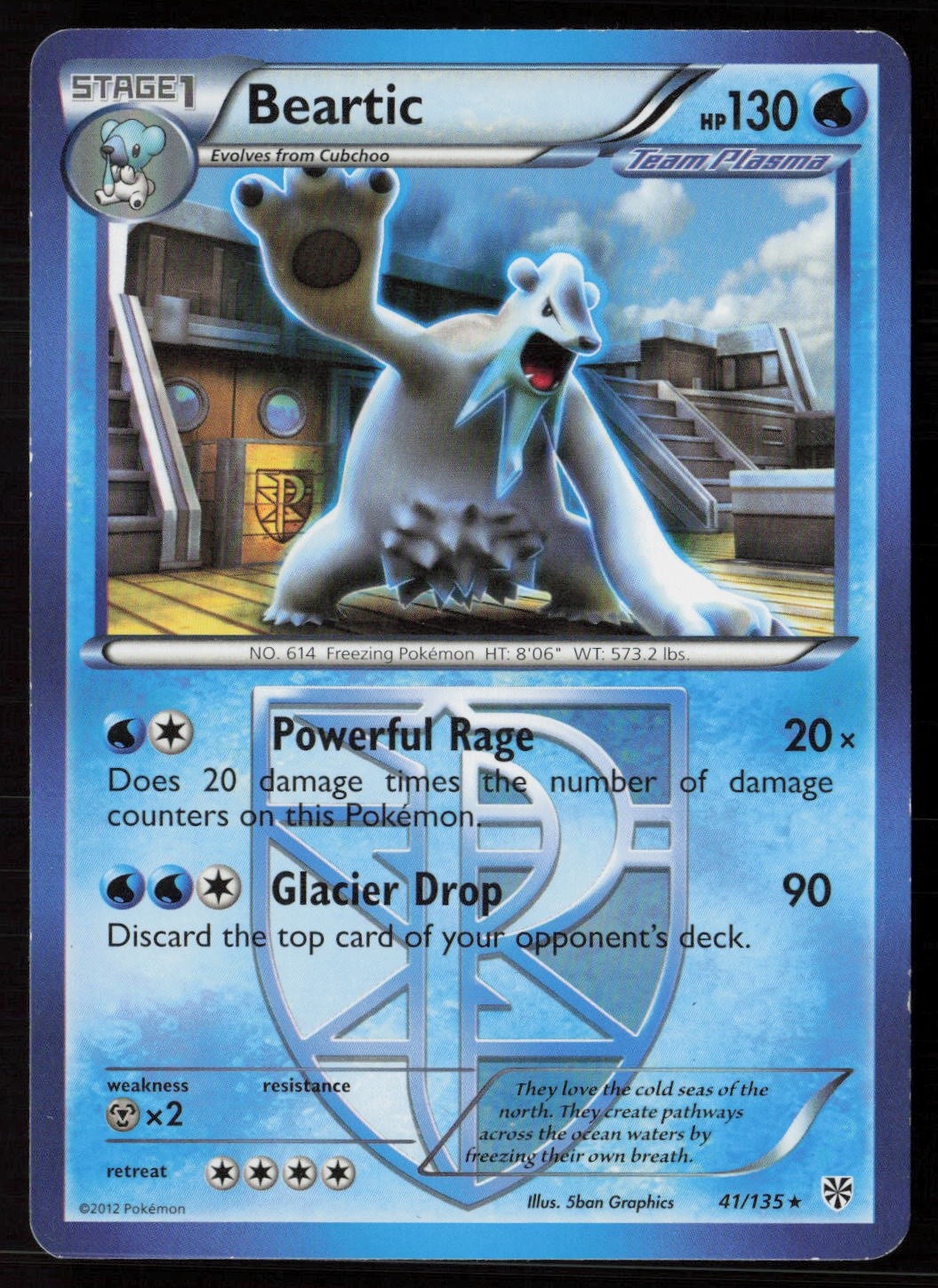 Beartic (Team Plasma) 41/135 Rare Plasma Storm Normal LP