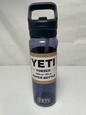 YETI Yonder Water Bottle 750ml 25oz Navy Blue with Yonder Straw Cap BPA-Free