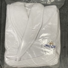 NEW - P & O Cruises Embroidered Soft Fluffy White Dressing Gown 