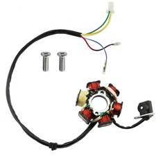 6 Coil 5 Wire GY6 Stator Magneto, , 6 Coil Pole Magneto Stator for GY6 50cc 7...