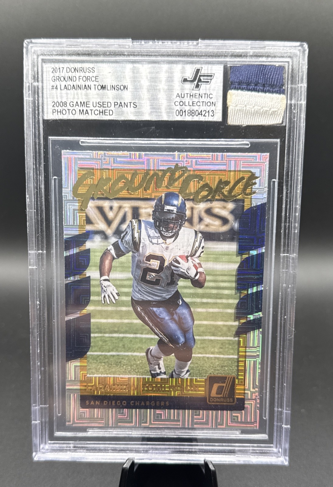 2017 Panini - Ground Force Refractor LaDainian Tomlinson, Game Worn Patch 🔥