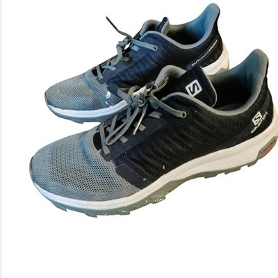 Salomon Outbound Prism Mesh Sneakers Mens 9 Gray/Black Low Hiking Athletic Read