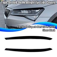 Scheinwerfer Blenden Schwarz Glanz Augenlid Trim Für Skoda Superb B8.5 2019-2022