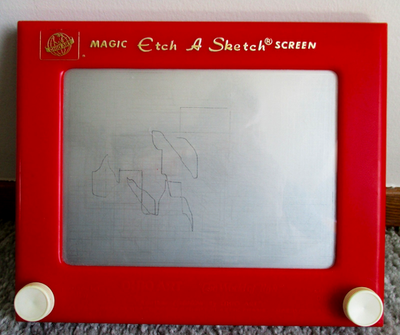 Vintage Ohio Art Etch A Sketch Magic Screen Toy #505 Red Original  display picture 1