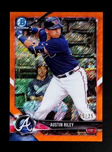 2018 Bowman Chrome - Prospects #BCP155 Austin Riley Orange Shimmer /25 (RC)