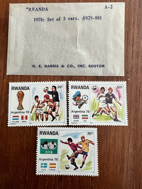 FIFA 1978 Stamps Rwanda. Unused Never Hinged Set Of 3