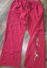 PINK BY VICTORIAS SECRET RED SWEATPANTS PANTS WOMENS M MEDIUM