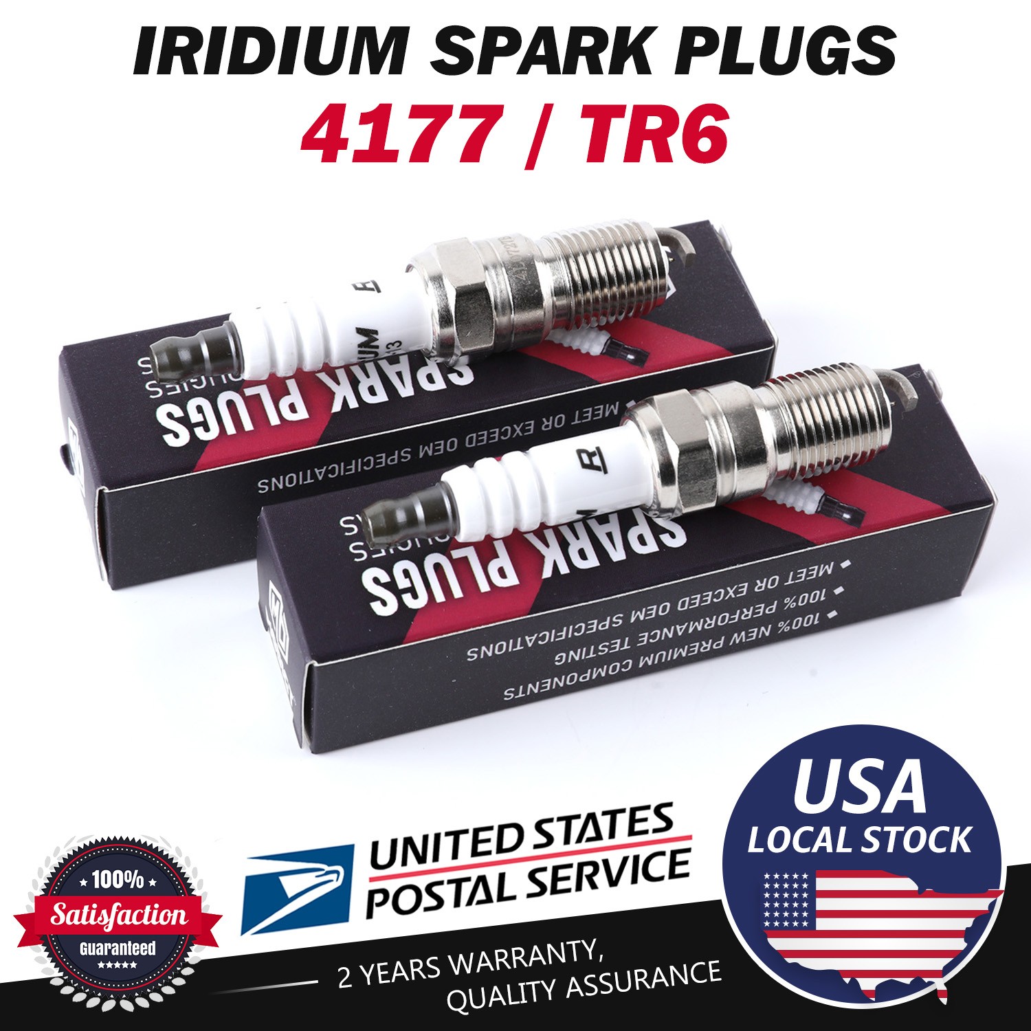 Fit NGK TR6 #4177 Spark Plugs - Set of 8 Iridium for LS LS1 LS3 Engines Genuine