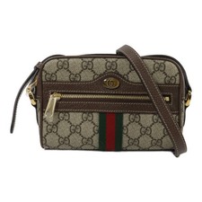 Gucci GG GHW Ophidia GG Mini borsa a tracolla 517350 tela rivestita marrone