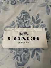 Coach White Drawstring Dust Bag with Black Logo