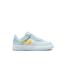 Little Kid's Nike Force 1 Low EasyOn Glacier Bl/Total Orng HF4783 474 