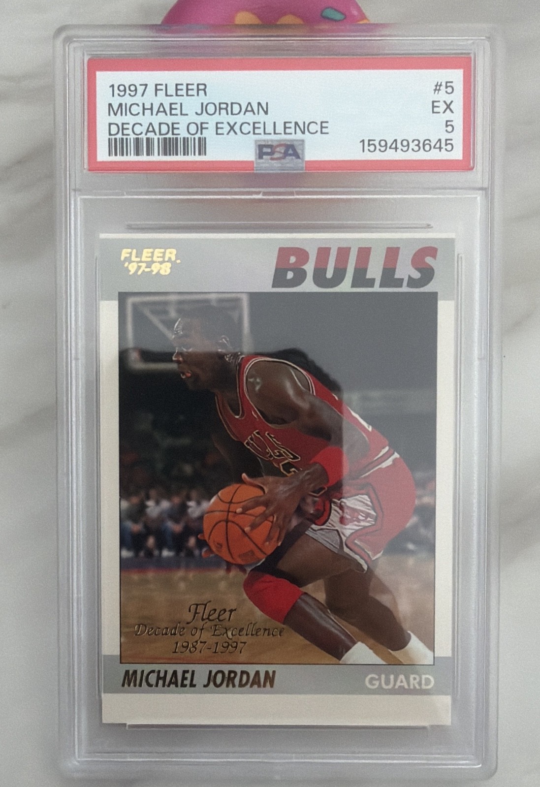 1997-98 Fleer - Decade of Excellence Michael Jordan #5   — PSA Graded 5 —
