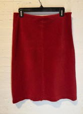 Classic Retro Vintage Brooks Brothers Corduroy Skirt Burgundy Knee-Length 8